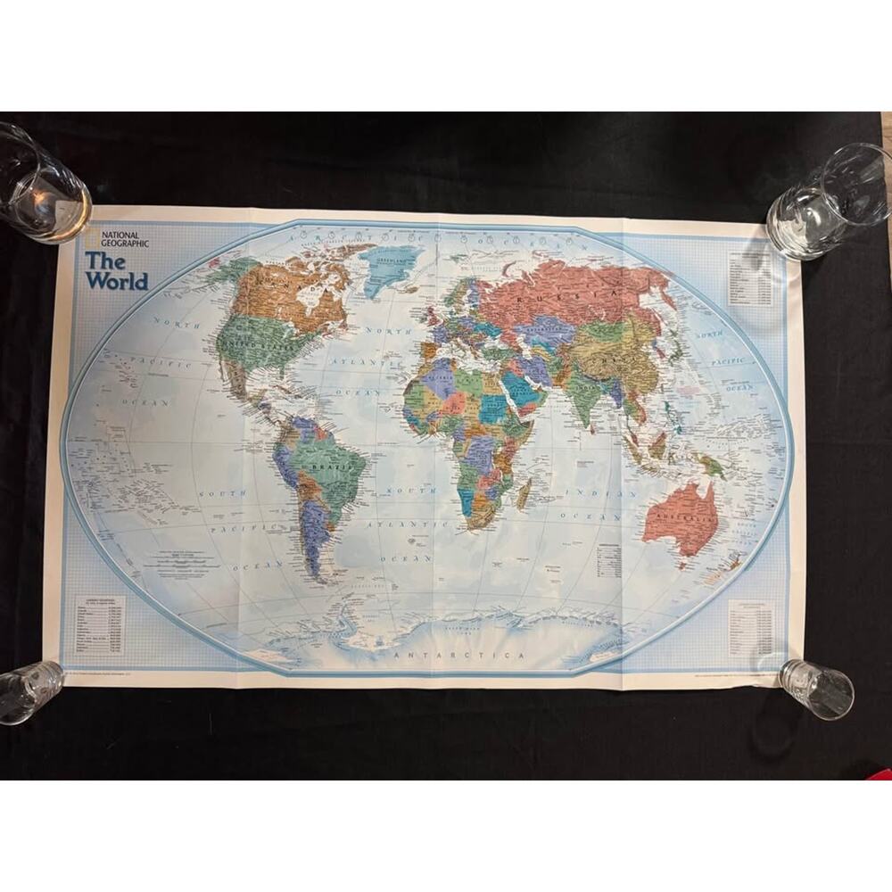 World Map Atlas Poster National Geographic